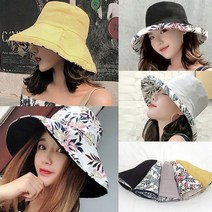 오버핏 코튼 양면벙거지 버킷햇S973 페이퍼모자 바캉스모자 지사모자 여름모자