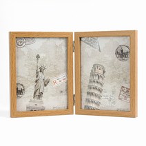 양면프레임2단 접이식 액자5X7 슬라이드 거실벽 엔틱