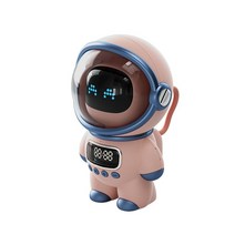 AI스피커 인공지능 스피커 휴대용 미니 DODO 우주 비행사 무선 스피커 스마트 AI 대화형 알람 시계 TF 카, 02 Pink, 02 Pink