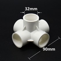 3/4/5-Way 20/25/32/50mm PVC 파이프 커넥터 피팅 DIY 플라스틱 물 커플러 조인트 튜브 DN15 DN20, 11 32MM