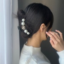 명품 집게핀 적은숱 까멜리아 올림머리 바나나삔