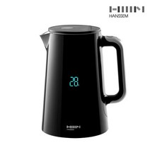 한샘 무선 스마트 자동 보온 전기포트 블랙 1.5L, 한샘 스마트 전기포트