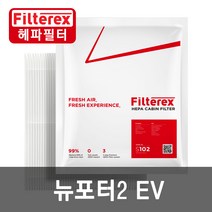 필터렉스 PM0.3 헤파 뉴포터2 EV(2019~) 차량용 에어컨필터, 현대, 1개-뉴포터2 EV 2019~(S122)