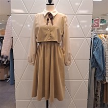 밸리걸 NC08 리본 브로치 카라넥 원피스 392500