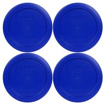 파이렉스 Pyrex 7200-PC 2컵 카뎃 블루 라운드 플라스틱 식품 보관 뚜껑 4팩파이렉스