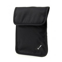 Pacsafe Coversafe X75 도난 방지 RFID 차단 넥 파우치 블랙) 10148, One Size, Neutral Grey