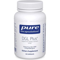 감초 추출물 기능성 소화 장애 소화 불량 체증 복통에 도움 위벽 위장 건강 지원 Pure Encapsulations DGL Plus Deglycyrrhizinated, 60 정