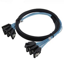 90도 SATA 3.0 미니 SAS 케이블 교체 주석 도금 6Gbps 4 7 핀 SSD 데이터, 0.5M_4SATA to 4SATA, 02 4SATA to 4SATA_02 0.5M