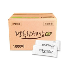 행복한세상 실속 알뜰형 업소용 대용량 개별 포장 물티슈, 100개입, 30개