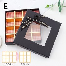 초콜릿 포장 박스 상자 bowknot 창 선물 크리스마스 빈 발렌타인 데이 수제 트러플 마블링 랩 boxes100500, e, 12x12x4cm
