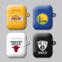 와우박스 주문제작 NBA 농구 엠블럼 로고 에어팟 버즈 무선 이어폰 케이스, 유광 하드케이스, 에어팟 프로