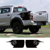 픽업 바디 사이드 스티커 Isuzu Dmx D Mx 트럭 후드 뒷문 데칼 트렁크 비닐 커버 자동 튜닝, 02 Type 2_03 Glossy Gray