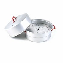 찜냄비 알루미늄 마루일식찜기 채반포함 18cm, 색상:[색상]본상품
