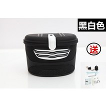 전기자전거 바구니 짐가방 미니벨로 바스켓 전동킥보드 장바구니 스쿠터 바이크, 블랙&화이트 라지백+공구