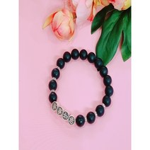 사사여의 만자 무광 오닉스 액막이 원석팔찌 실버99.9