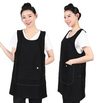 쟈가드 앞치마 원피스형 간절기 큰주머니 시장 AE334, AE334 검정 XL