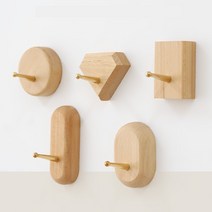 예쁜 나무 우드 벽걸이 후크 옷 벽고리 행거 모자 가방 걸이, 다이아몬드