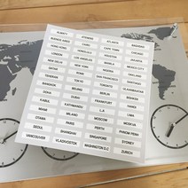 [60x40cm]국산제작정품 월드타임 벽시계 다국적세계벽시계 세계시간표시, 24시간시계 월드벽시계60cm