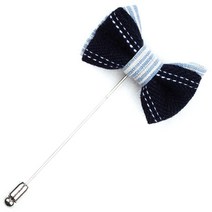 PGM*^몰박음질 리본 부토니에 B154 네이비 정장용브로치 남성용 남자에 액서서리 정장에 토니에^^췤pgm