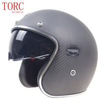 쇼에이sol헬맷 agv mt 소두핏핼맷TORC-탄소 섬유 오토바이 헬멧 전문 경량 오픈 페이스 내부 선글라스 및, 02 Mat blck Carbonfiber