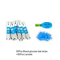 4in 1 다기능 미터 헤모글로빈 혈당 요산 케톤 측정기 테스트 스트립 HB 빈혈 검사 당뇨병 통풍케톤 생성, 50 포도당 스트립