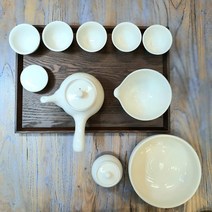 베이지 분 5인 전통다기 다도세트 전통찻잔 교육용 다구세트, 풀세트