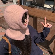 후암마켓 니트바라클라바 후드워머 넥워머 뽀글이 모자목도리