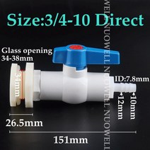1set 12quot 34 4-25mm 수족관 파고다 커넥터 조합 밸브 어항 배수 조인트 수족관 호스 배수 액세서리, 3l4-10