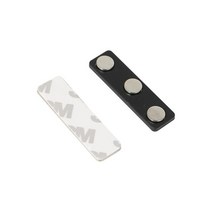 10개 접착제 자석 이름태그 ID배치 홀더 카드 태그 이름 자석 버클, black 3 magnets