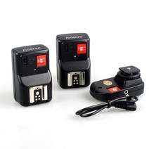 카메라동조기 무선 카메라 동조기 Andoer PT-04GY 4 채널 원격 스피드 라이트 플래시 트리거 1 송신기 및 2 수신기 Canon Nikon Pentax