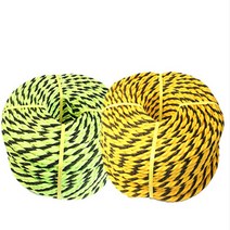 대경실업 PE로프 10mm-약150m (6.2Kg) 다용도 밧줄, 노랑+흑색