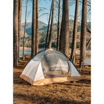 백패킹텐트 초경량 돔형 이중방수 알루미늄 프래임, 알루미늄 폴 라이트 샌드 컬러 텐트