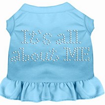 Mirage Pet Products Rhinestone All About Me Dress Medium Baby Blue, 1
