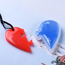 하트 목걸이 실리콘 레진 몰드, 하트목걸이 몰드