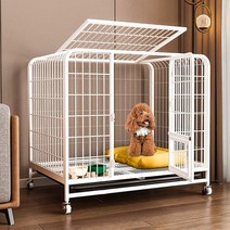 강아지 계단 펫스텝 애견 발판 Lazy Dog 크레이트 화장실 통합 Jarre Aero Bull Corgi 전용 고급 개 키우기, 01 White Priority Deliv