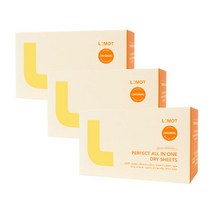 엘모트 퍼펙트 올인원 건조기용 드라이 시트 30매입, 드라이시트×3박스 (90매) (노랑)