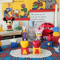 프렌즈 곰돌이 하트 미니 소이 캔들, 노랑, 선물 포장, 엠버바닐라