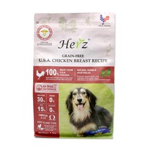 강아지가 좋아하는 사료 허즈 미국산 닭가슴살 레시피 2LB(908g) 두뇌활동 스트레스 해소 피부관리 항암 질병예방 소화개선 산후 회복 영양보충 천연 원료 사료