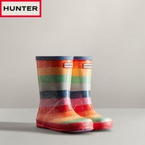 HUNTER 22 헌터 키즈 퍼스트 클래식 레인보우 레인 부츠 장화 KFT5084RGT
