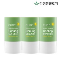 김정문알로에 큐어 쿨링 선스틱 23g 3개, 단품