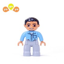 요고요 듀플로 호환 동물 사람 공룡 피규어, C.사람-07. 신사