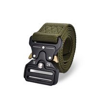허리 벨트 125cm 퀵 릴리스 삽입 잠금 버클 허리띠 교체 가능한 트레이너 낚시 러닝 웨빙 스트랩 공급, 녹색