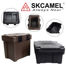 SKCAMEL 캠핑 아이스박스 (20L) 보온 보냉박스 케이터링 야외 쿨러 단열박스, 검정 (PC20LCR SET)