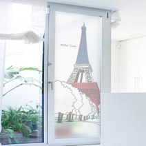 MDF8925 무점착유리문시트지 dmis691_m 에펠탑이보이는공원 무점착유리시트지/글라스시트지/유리창시트지/유리시트지