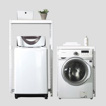 세탁기 건조기 위 선반 800x400x1200 1단, 화이트-가로800x깊이400x높이1200x1단