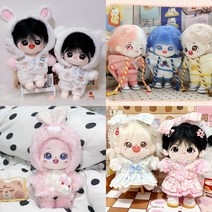 20cm 인형옷 밀크 코트 롱밴드 과즙 트레이닝 진주 래빗 코트 왕리본 레이스 머리띠, 진주 래빗 코트 세트
