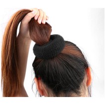 당고머리 똥머리 도넛 헤어 링 올림머리 스타일 매직, 쿠팡천 당고머리-검정(BL03250)소