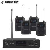 Phenix Pro PTM-10 스테레오 무선 이어폰 모니터 시스템 바디 팩 수신기 500/900MHz 주파수 대역 번거로움 없음, 500mhz