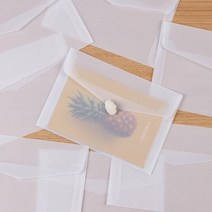 트레싱지봉투 청첩장 봉투 10장 엽서 카드 보관 반투명