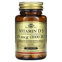 솔가 비타민 D3 25mcg (1 000 IU) 180정